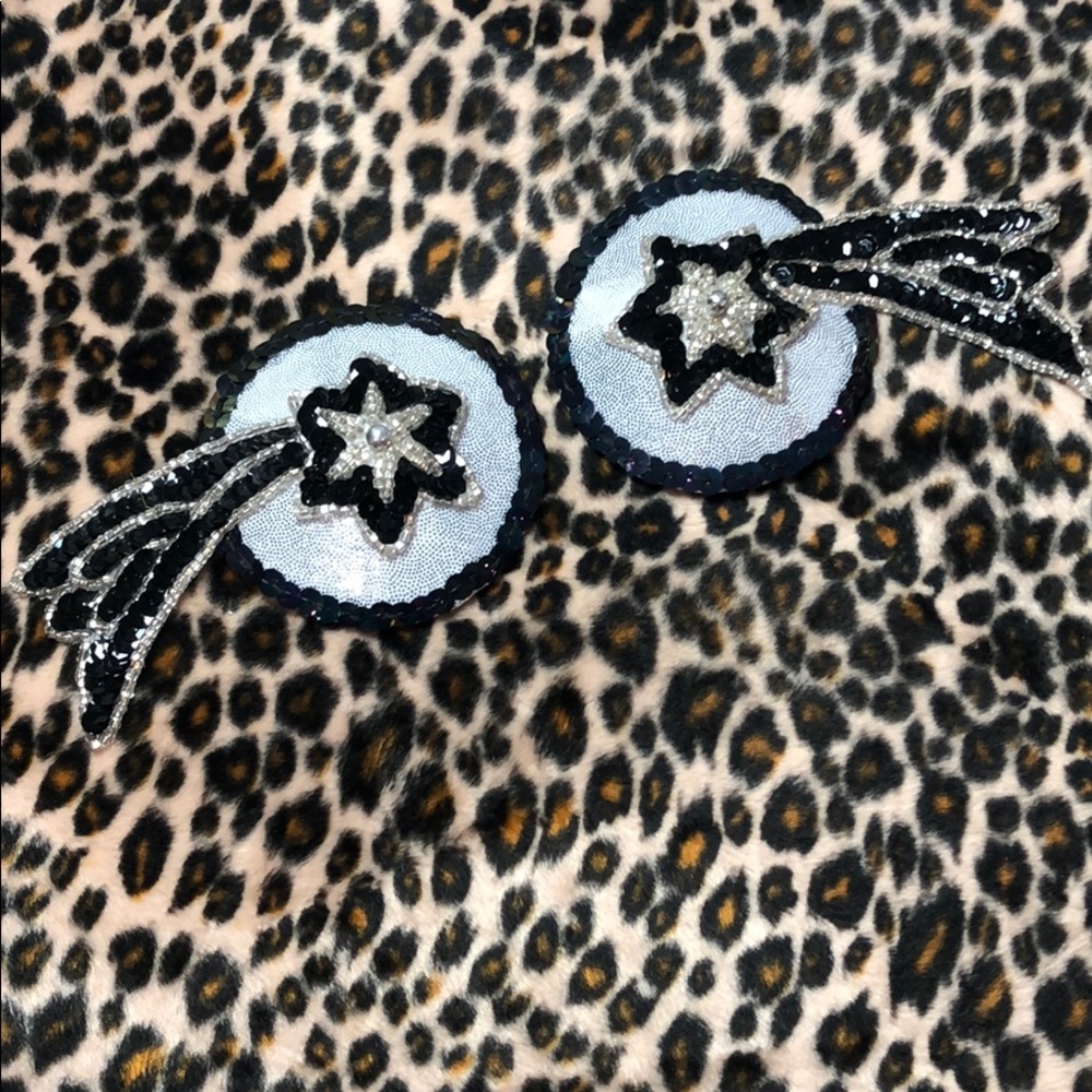 Large shooting star burlesque nipple tassels